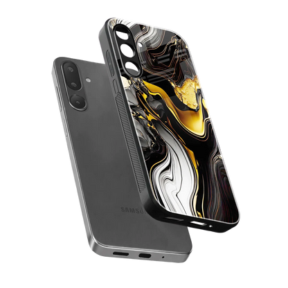 Bronze Glow sleek samsung galaxy m56 5g cover with tempered glass back and TPU edges