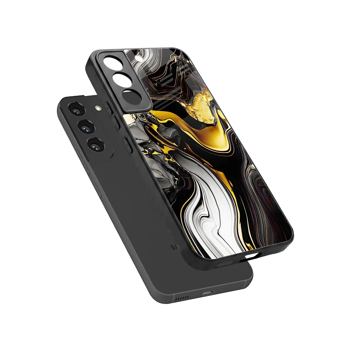 Bronze Glow sleek samsung galaxy s22 cover with tempered glass back and TPU edges
