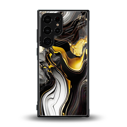 Bronze Glow back phone cover | glass case for samsung galaxy s24 ultra