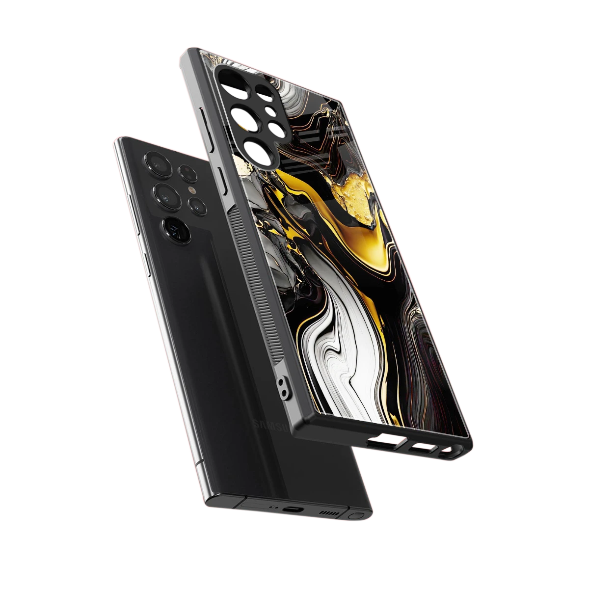 Bronze Glow sleek samsung galaxy s23 ultra cover with tempered glass back and TPU edges