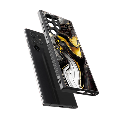 Bronze Glow sleek samsung galaxy s24 ultra cover with tempered glass back and TPU edges