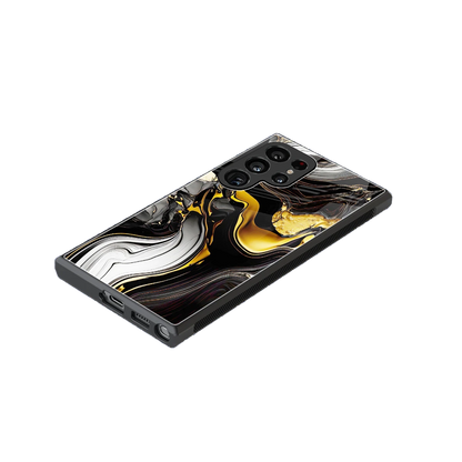 Bronze Glow stylish phone case for samsung galaxy s24 ultra | glossy glass and slim fit