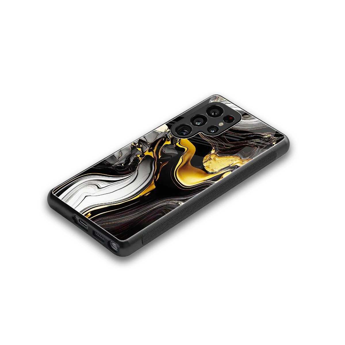 Bronze Glow stylish phone case for samsung galaxy s25 ultra | glossy glass and slim fit