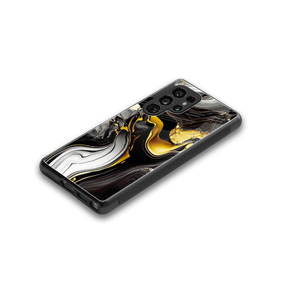 Bronze Glow stylish phone case for samsung galaxy s25 ultra | glossy glass and slim fit