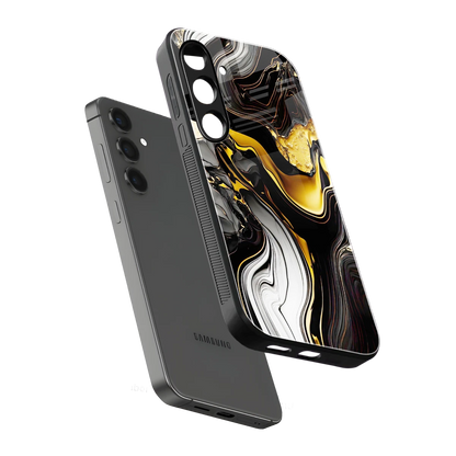 Bronze Glow sleek samsung galaxy s25 plus cover with tempered glass back and TPU edges