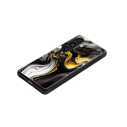 Bronze Glow stylish phone case for samsung galaxy s24 | glossy glass and slim fit