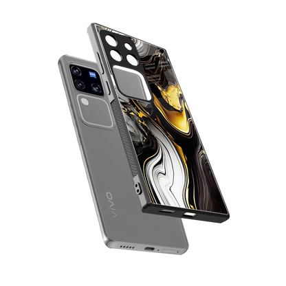 Bronze Glow sleekvivo v30 pro cover with tempered glass back and TPU edges