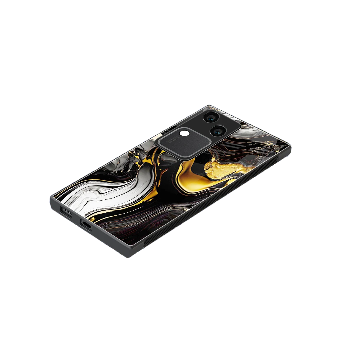 Bronze Glow stylish phone case for vivo v30 | glossy glass and slim fit