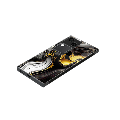 Bronze Glow stylish phone case for vivo v30 | glossy glass and slim fit