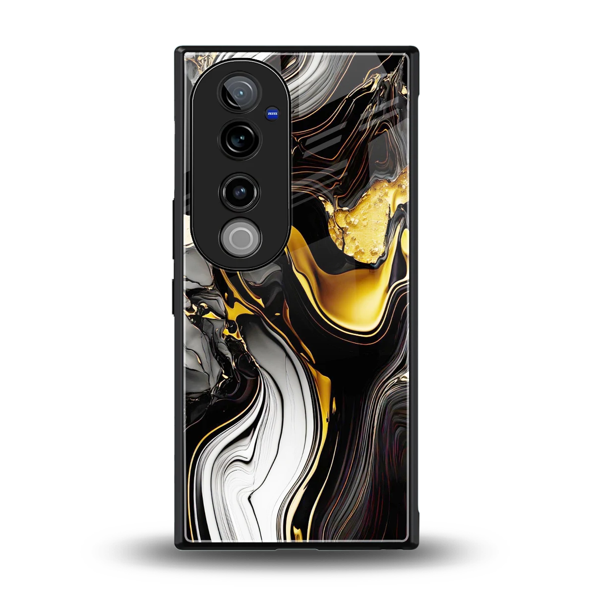 Bronze Glow back phone cover | glass case for vivo v40 pro
