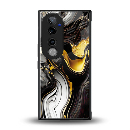 Bronze Glow back phone cover | glass case for vivo v40 pro