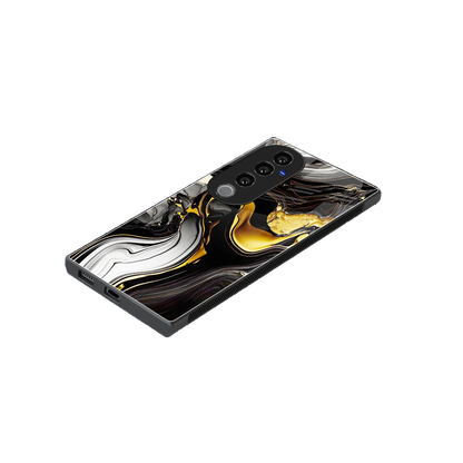 Bronze Glow stylish phone case for vivo v40 pro | glossy glass and slim fit