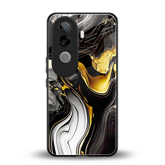 Bronze Glow back phone cover | glass case for vivo v40e