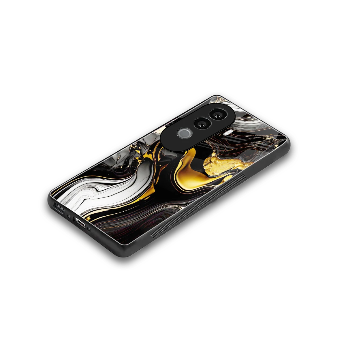 Bronze Glow stylish phone case for vivo v40e | glossy glass and slim fit