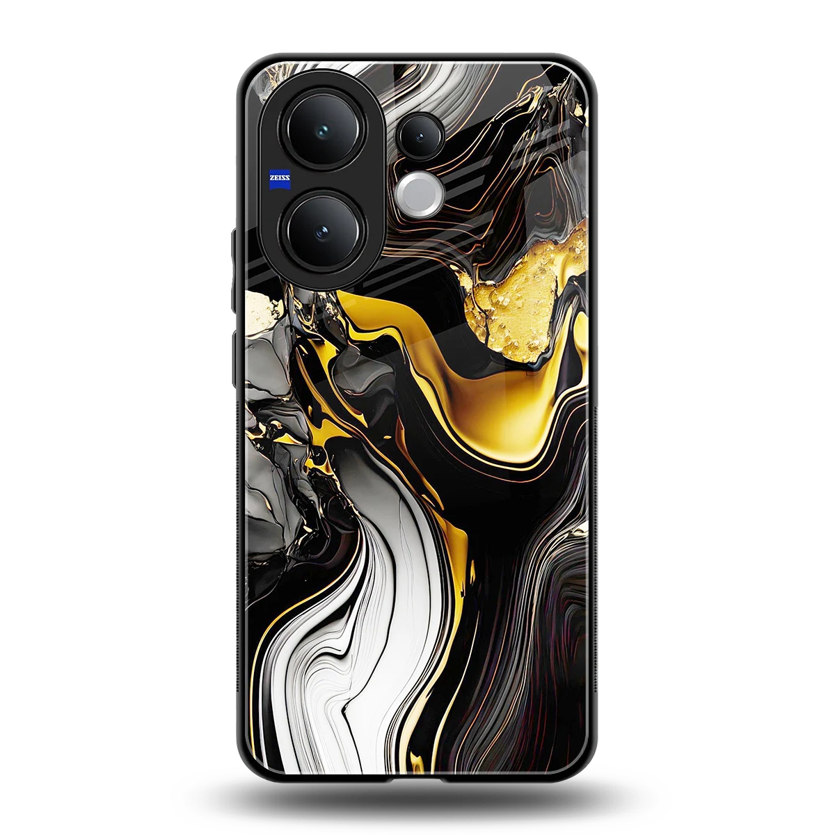Bronze Glow back phone cover | glass case for vivo v60