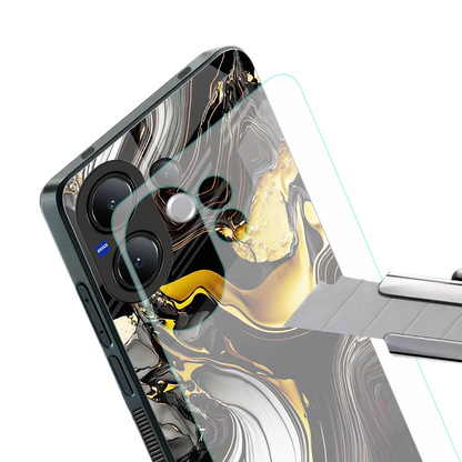 Bronze Glow stylish phone case for vivo v60 | glossy glass and slim fit