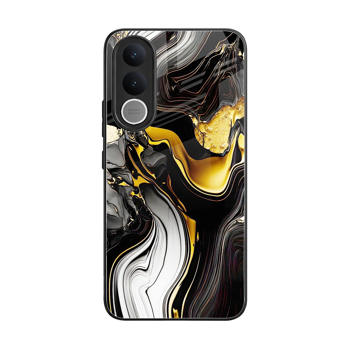 Bronze Glow back phone cover | glass case for vivo v70 fe