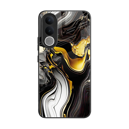 Bronze Glow back phone cover | glass case for vivo v70 fe