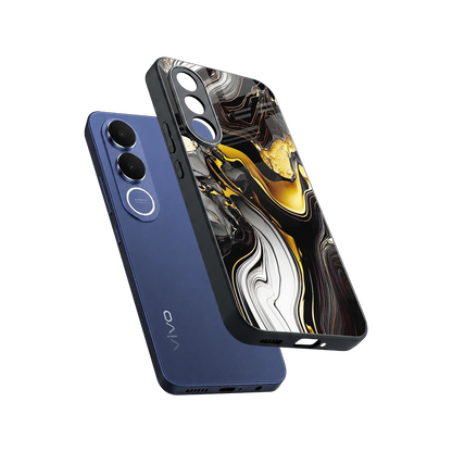 Bronze Glow sleek vivo v70 fe cover with tempered glass back and TPU edges