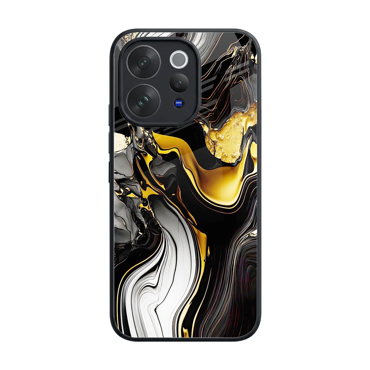 Bronze Glow back phone cover | glass case for vivo v70