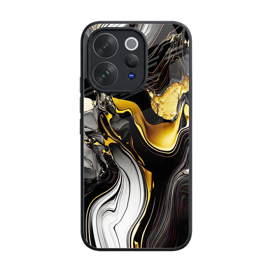 Bronze Glow back phone cover | glass case for vivo v70 elite