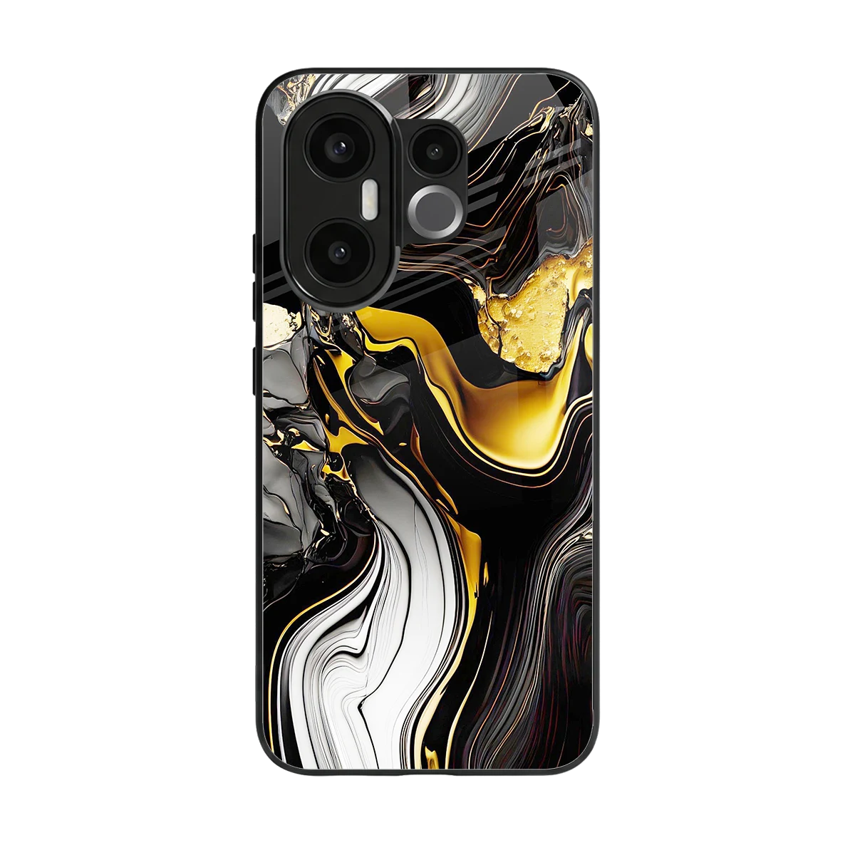 Bronze Glow back phone cover | glass case for vivo x200 fe