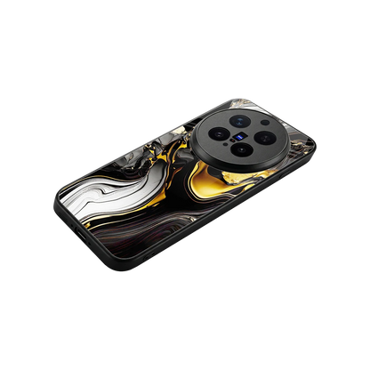 Bronze Glow stylish phone case for vivo x300 pro | glossy glass and slim fit