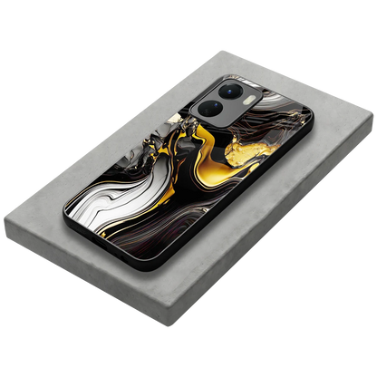 Bronze Glow stylish phone case for vivo y16 | glossy glass and slim fit