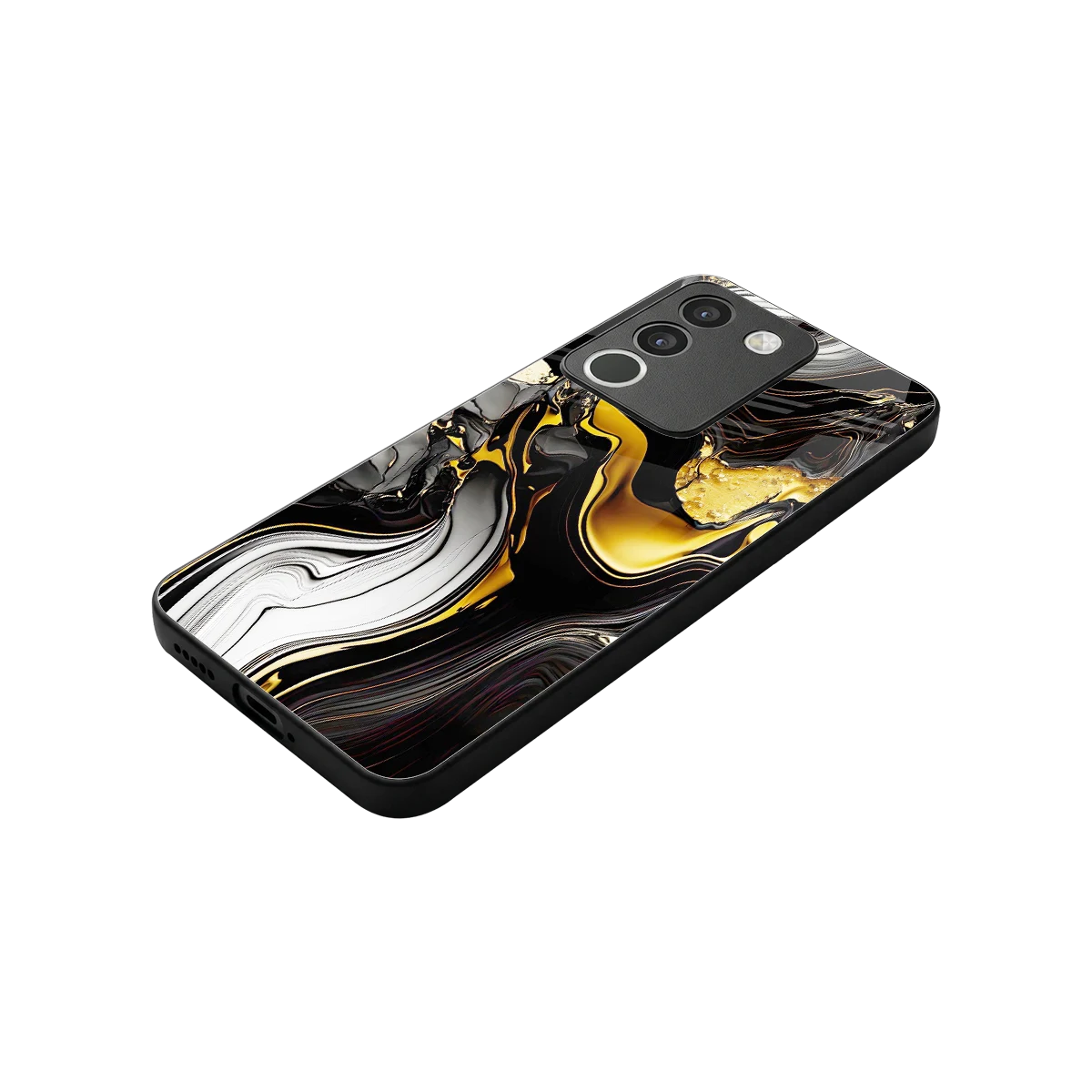 Bronze Glow stylish phone case for vivo y200 5g | glossy glass and slim fit