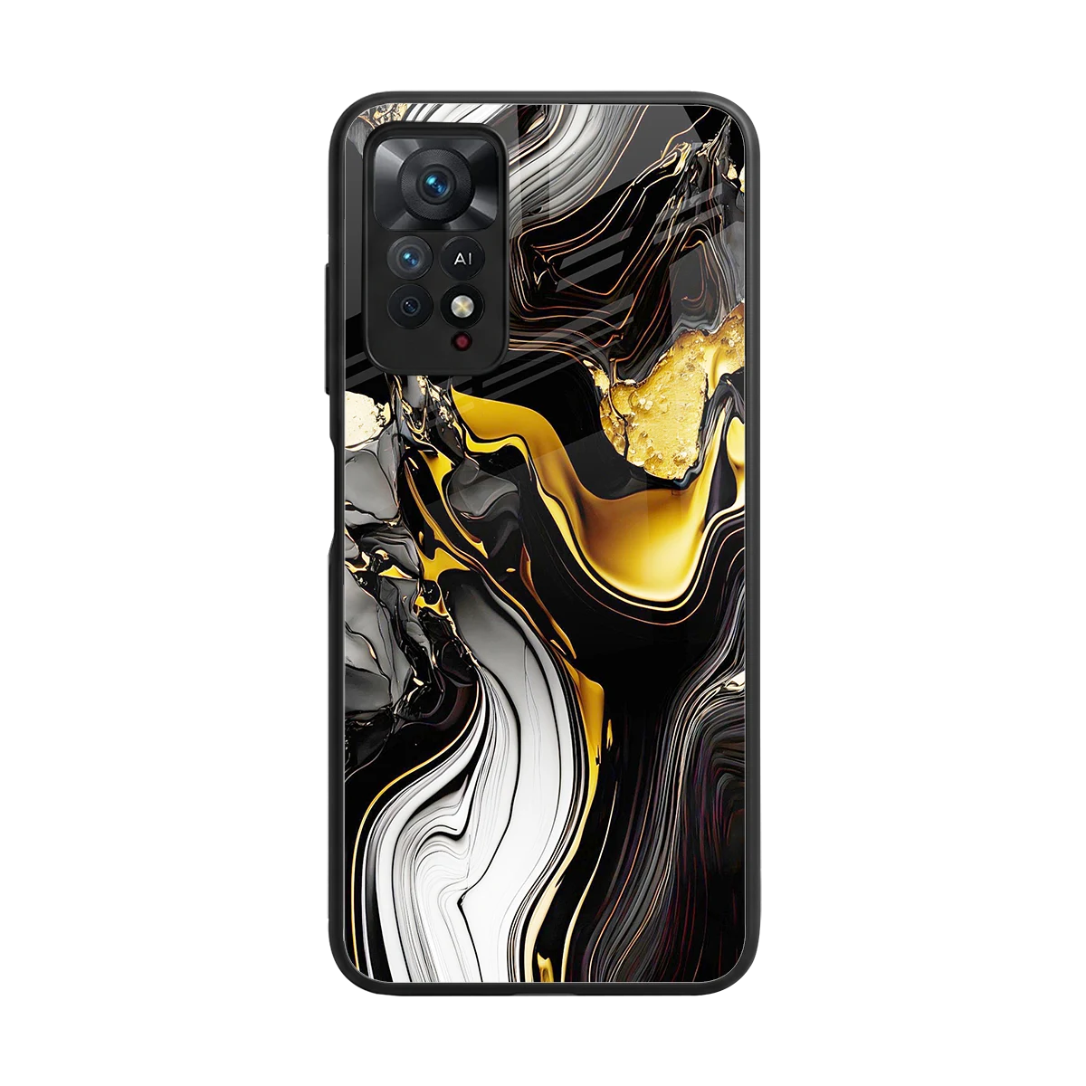 Bronze Glow back phone cover | glass case for redmi note 11 pro