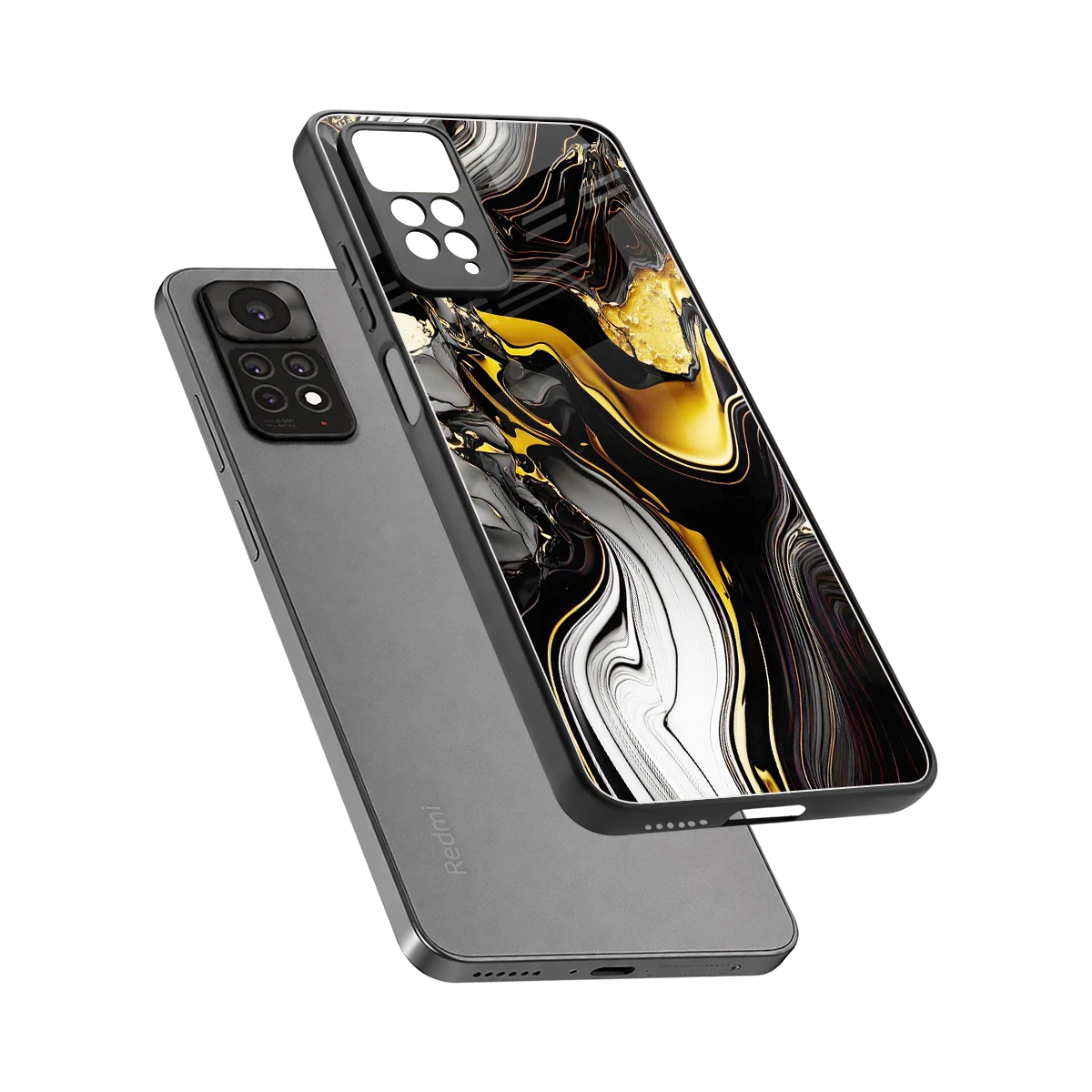 Bronze Glow sleek redmi note 11 pro cover with tempered glass back and TPU edges