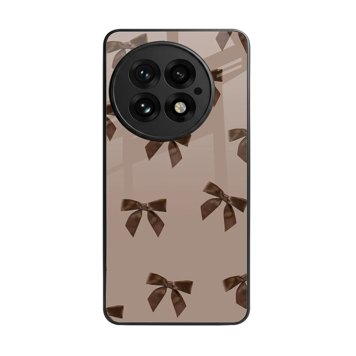 Brown Bow back phone cover | glass case for oneplus 13
