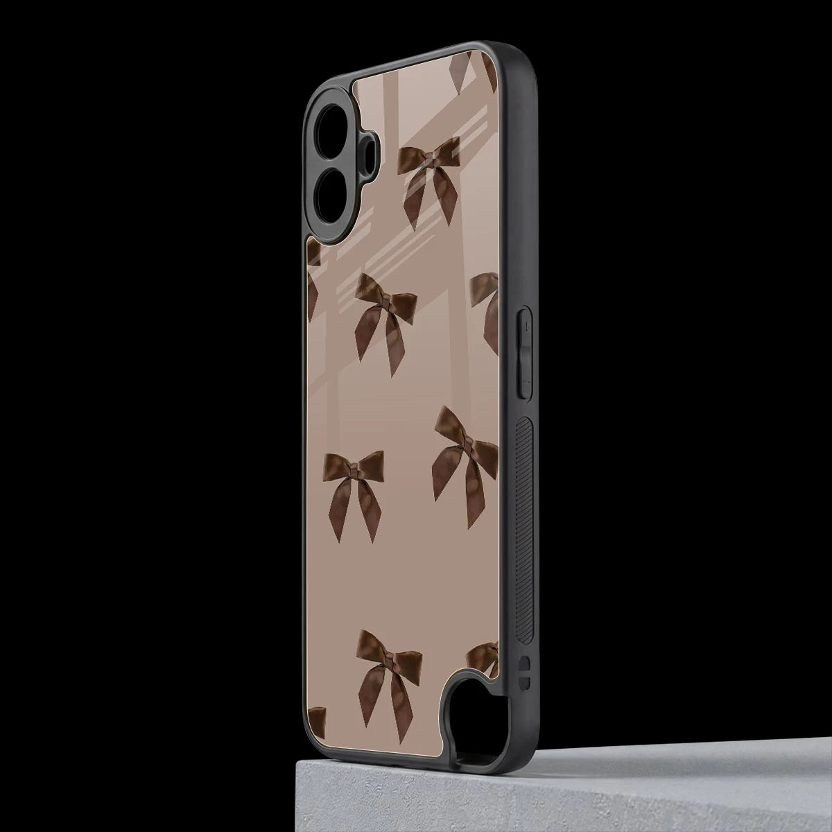 Brown Bow cmf nothing phone 1 mobile cover | shockproof glass phone case