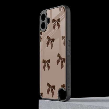 Brown Bow cmf nothing phone 1 mobile cover | shockproof glass phone case