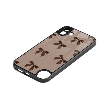 Brown Bow stylish phone case for cmf nothing phone 1 | glossy glass and slim fit