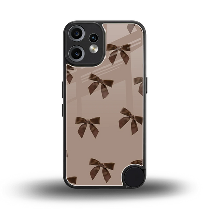 Brown Bow back phone cover | glass case for cmf nothing phone 2 pro