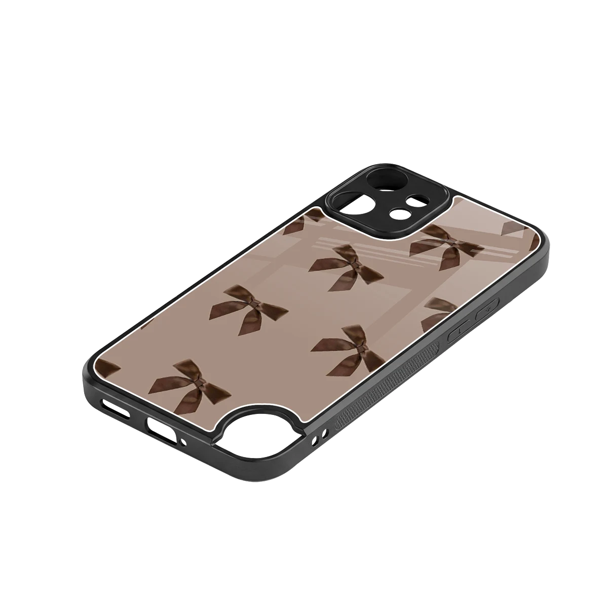 Brown Bow stylish phone case for cmf nothing phone 2 pro | glossy glass and slim fit