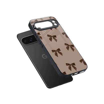 Brown Bow sleek google pixel 10 pro xl cover with tempered glass back and TPU edges