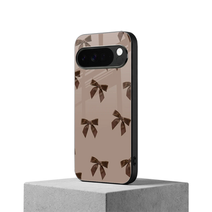 Brown Bow google pixel 10 pro xl mobile cover | shockproof glass phone case