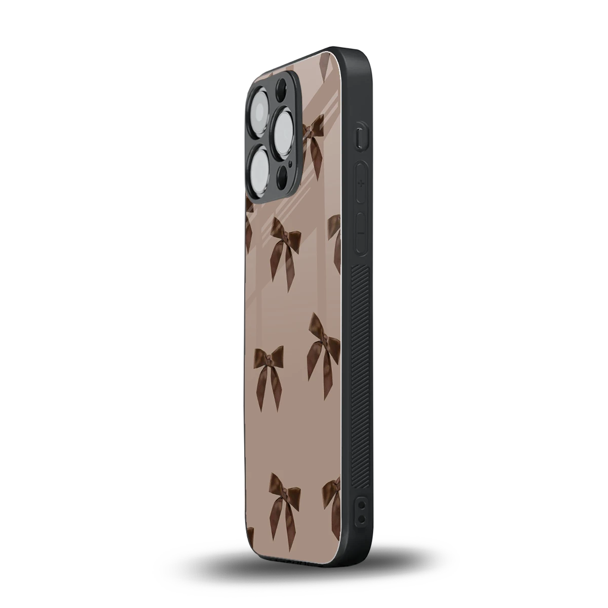 Brown Bow iphone 13 pro mobile cover | shockproof glass phone case