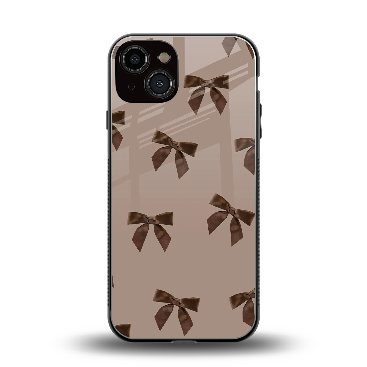 Brown Bow back phone cover | glass case for iphone 13