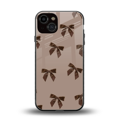 Brown Bow back phone cover | glass case for iphone 13