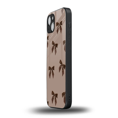 Brown Bow iphone 13 mobile cover | shockproof glass phone case