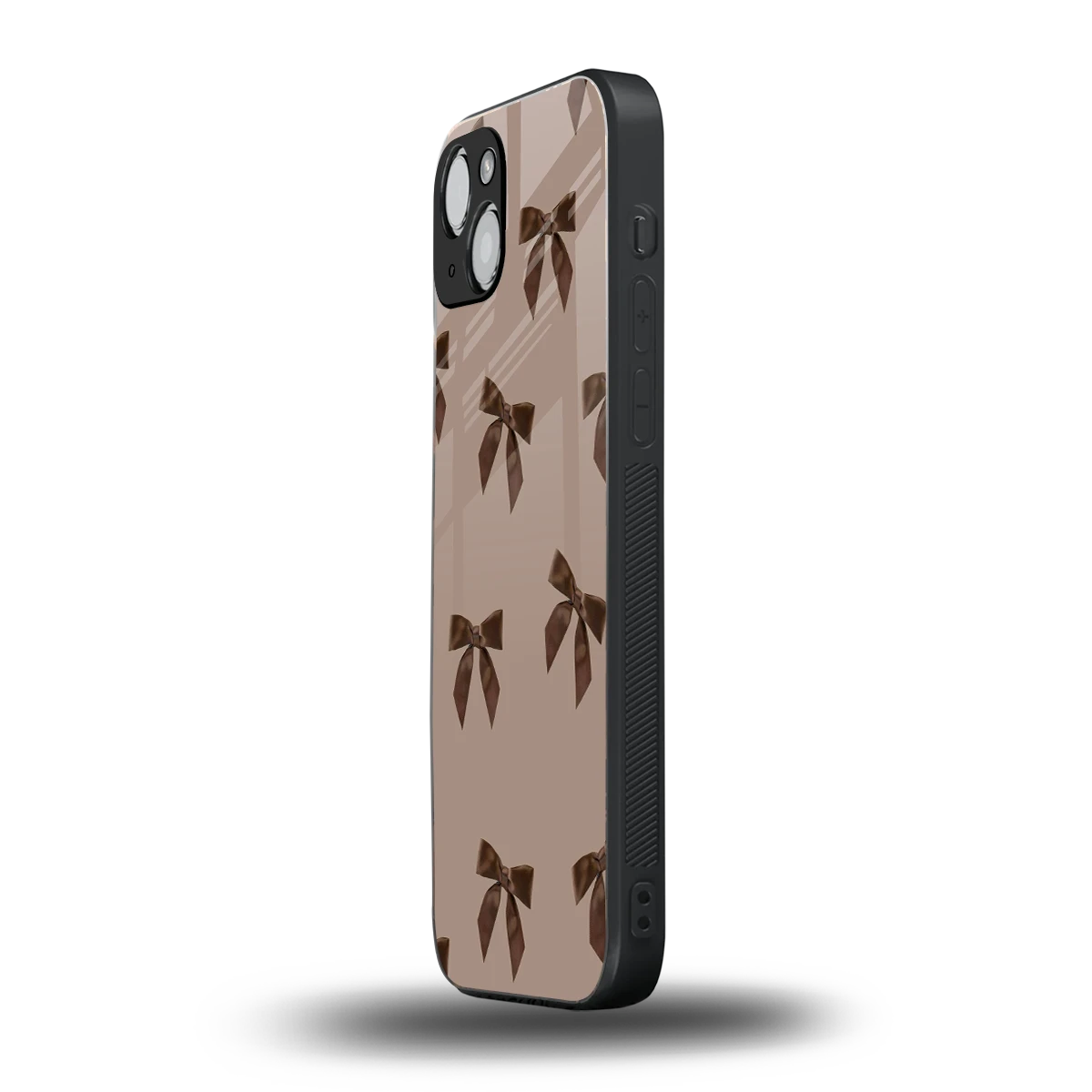 Brown Bow iphone 14 mobile cover | shockproof glass phone case