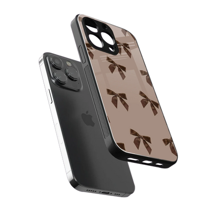 Brown Bow iphone xr mobile cover | shockproof glass phone case