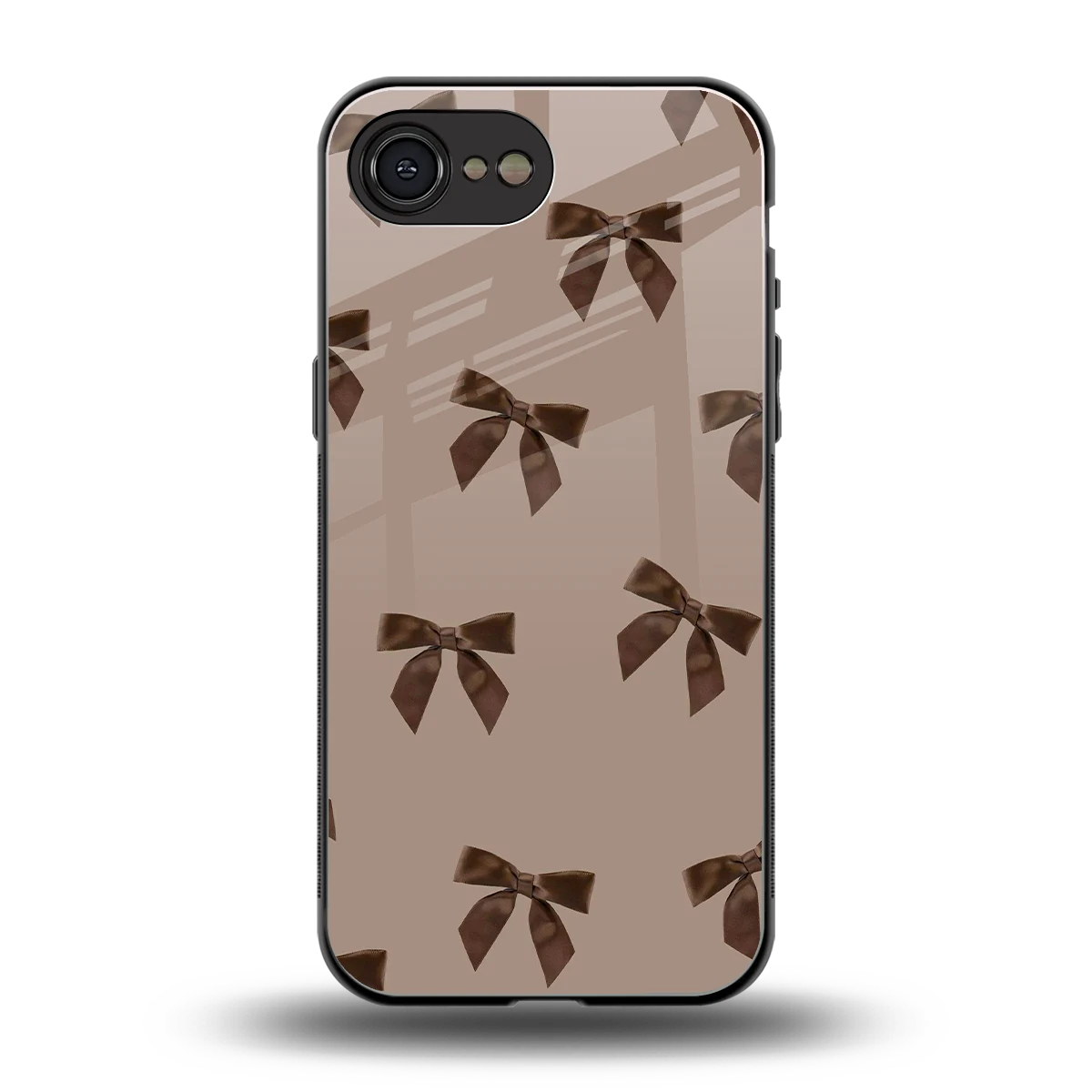Brown Bow back phone cover | glass case for iphone 17e
