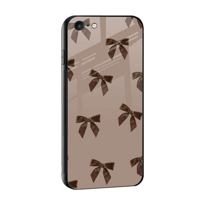 Brown Bow sleek iphone 6 cover with tempered glass back and TPU edges