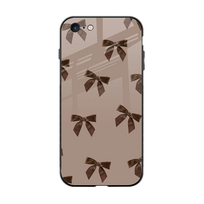 Brown Bow back phone cover | glass case for iphone 6