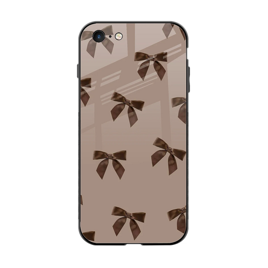Brown Bow back phone cover | glass case for iphone 6s