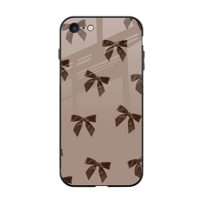 Brown Bow back phone cover | glass case for iphone 7